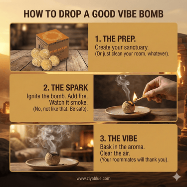 Palo Santo Smudge Bombs with Burner 🌟✨ - Ziya Blue