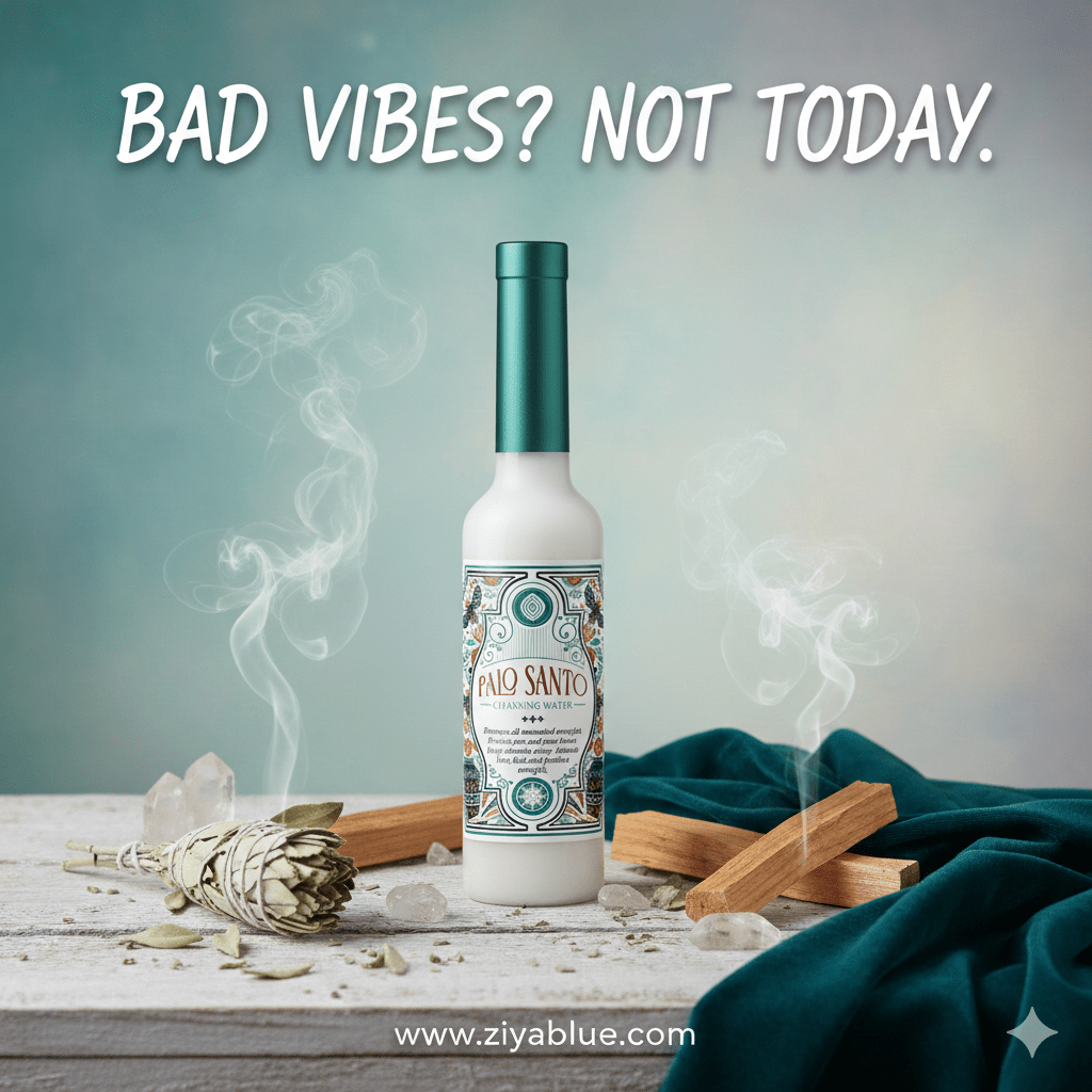 Palo Santo Spiritual Cleansing Water (7.5 oz) 🌊✨ - Ziya Blue