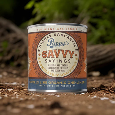 Pappy's Savvy Sayings Candle - Ziya Blue