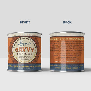 Pappy's Savvy Sayings Candle - Ziya Blue