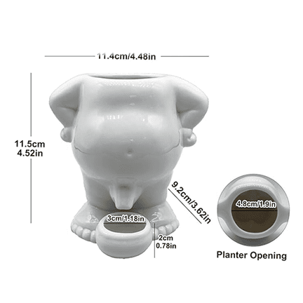 Peeing Body Drip Dry Planter - Ziya Blue