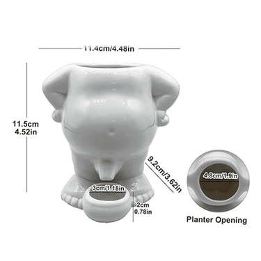 Peeing Body Drip Dry Planter - Ziya Blue