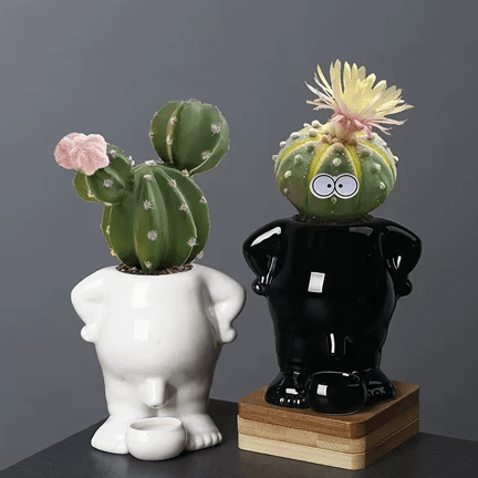 Peeing Body Drip Dry Planter - Ziya Blue