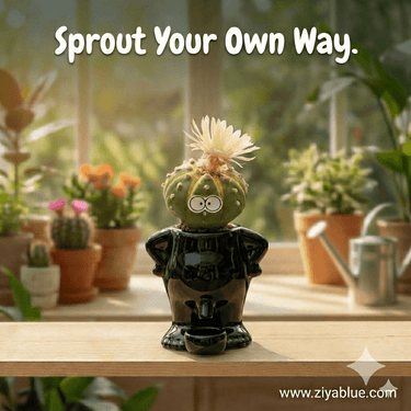 Peeing Body Drip Dry Planter – The "Nature’s Call" Succulent Pot - Ziya Blue