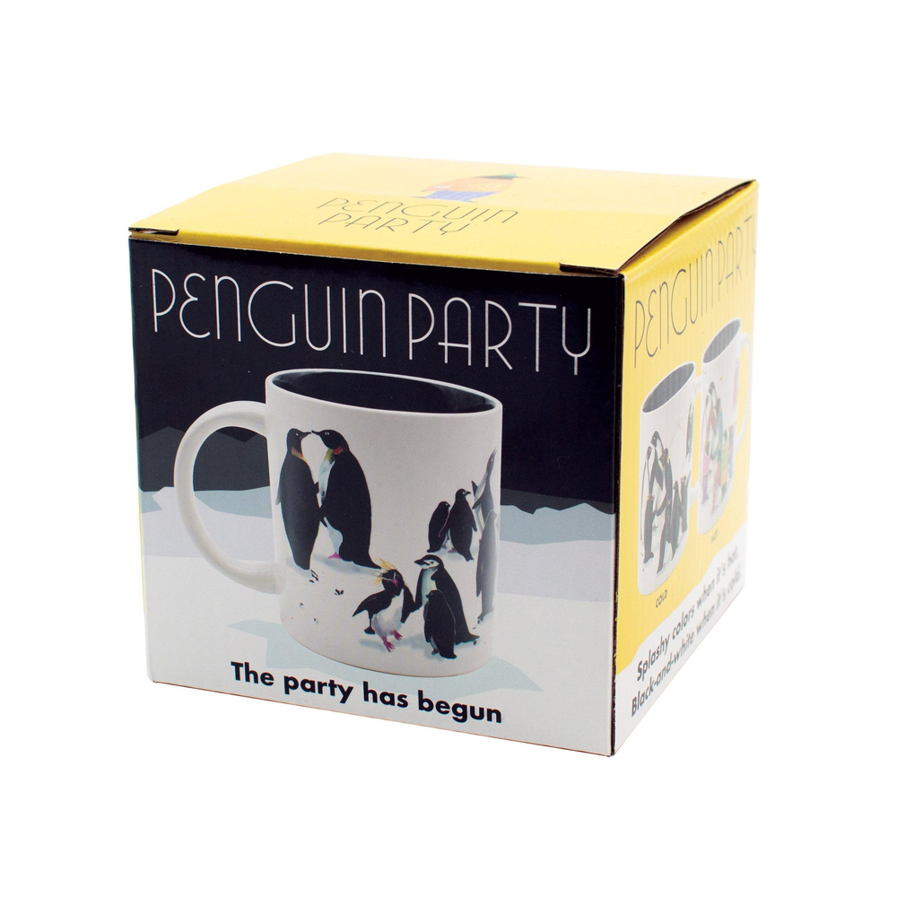 Penguin Party Heat-Changing Coffee Mug