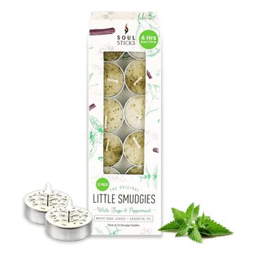 Peppermint Little Smudgies Candles 12pk - Ziya Blue
