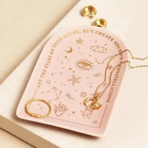 Pink Celestial Arch Trinket Dish - Ziya Blue