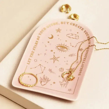 Pink Celestial Arch Trinket Dish - Ziya Blue