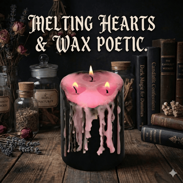 Pink Vampire Tears Gothic Bleeding Pillar Candle - Ziya Blue