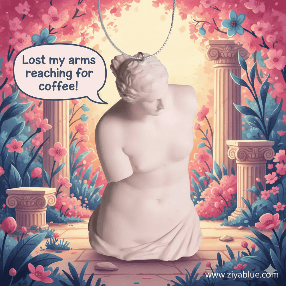 Pink Venus De Milo Hanging Decoration 🎨 - Ziya Blue