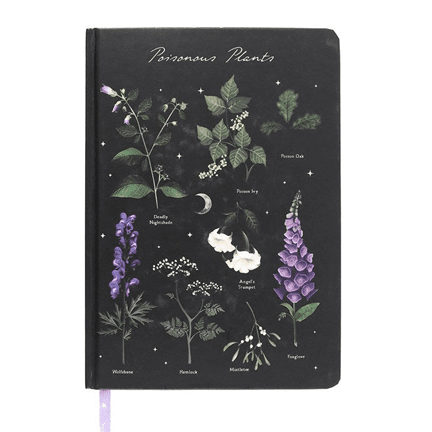 Poisonous Plants Gothic Botanical A5 Notebook - Ziya Blue