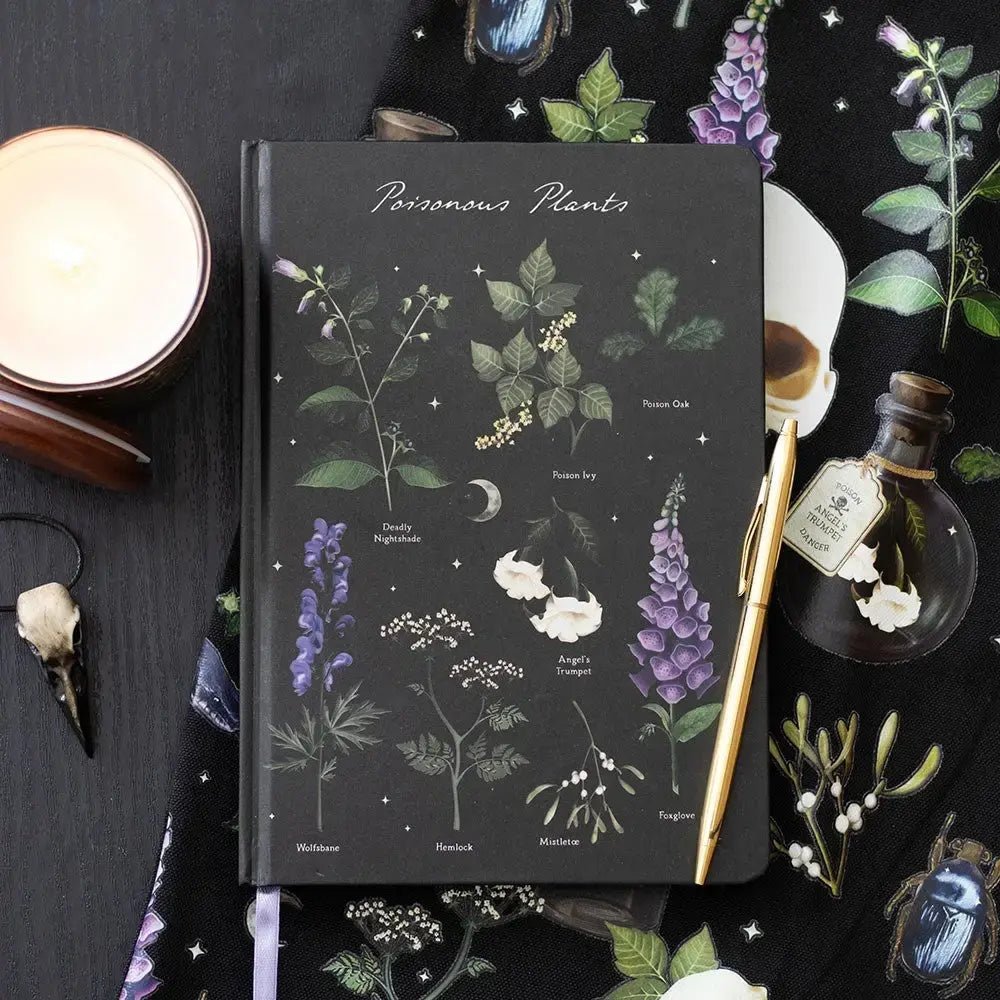 Poisonous Plants Gothic Botanical A5 Notebook - Ziya Blue