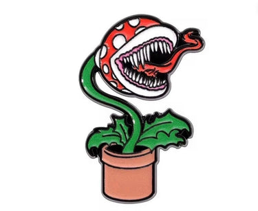 Polka Dot Venus Fly Trap Pin - Ziya Blue