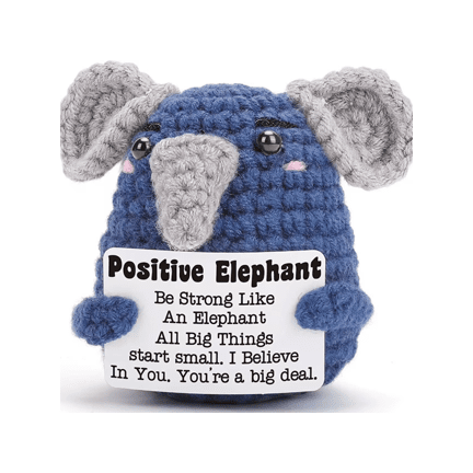 Positive Crochet Elephant - Ziya Blue
