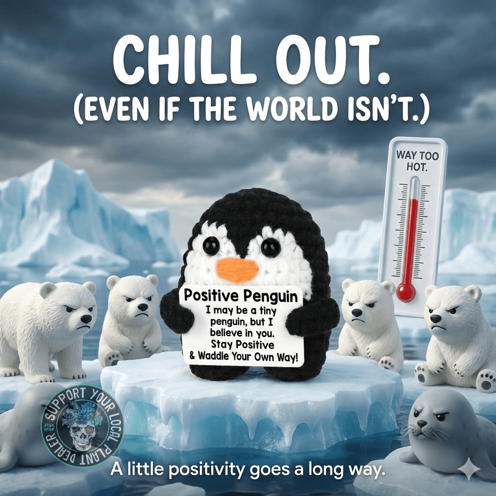 Positive Penguin Crochet - Ziya Blue