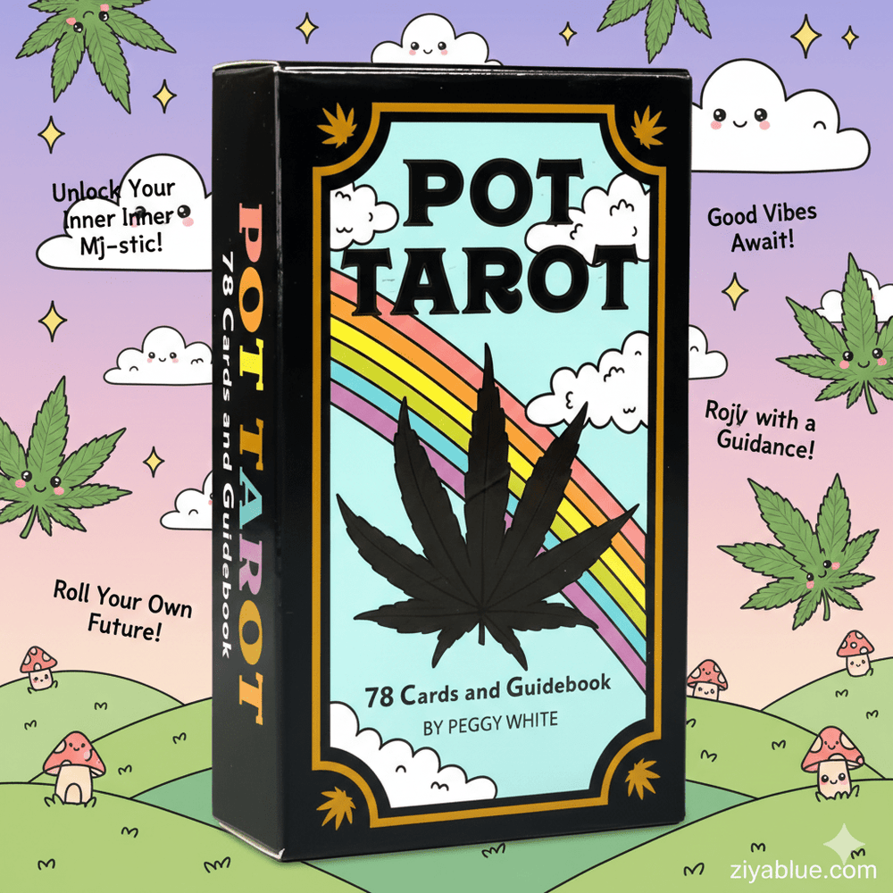 Pot Tarot 78 - Card Deck & Guidebook - Ziya Blue