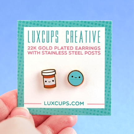 Prescription Pals Earrings - Ziya Blue