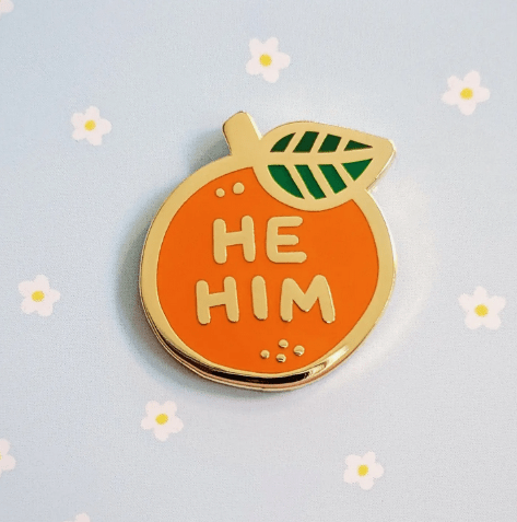 Pronoun Orange He/Him - Ziya Blue