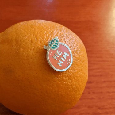 Pronoun Orange He/Him - Ziya Blue