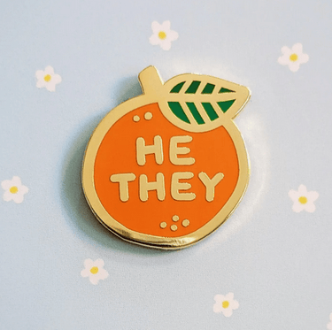 Pronoun Orange He/They - Ziya Blue