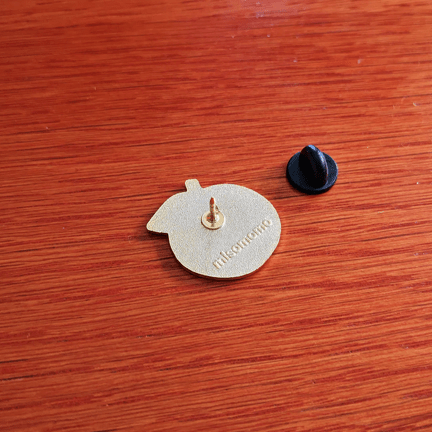 Pronoun Orange Pin He/She - Ziya Blue