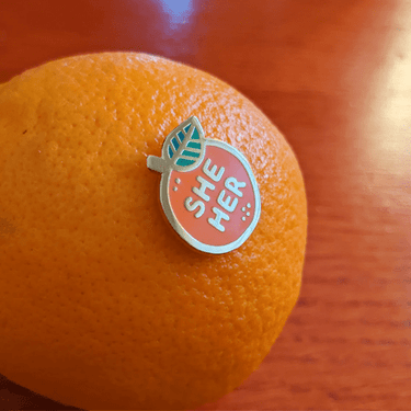 Pronoun Orange She/Her - Ziya Blue