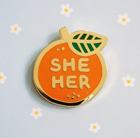 Pronoun Orange She/Her - Ziya Blue