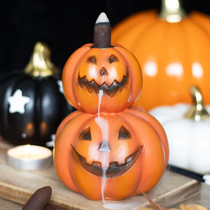Stacked Pumpkins Backflow Incense Burner
