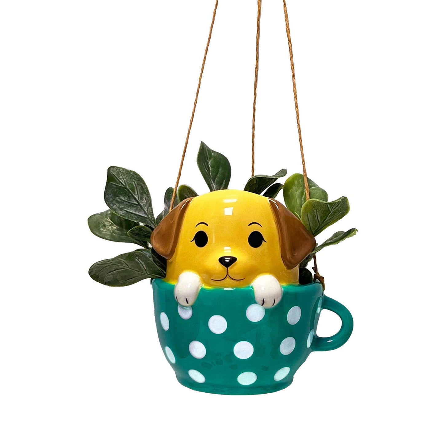 Pups In Cups Mini Hanging Planters - Ziya Blue