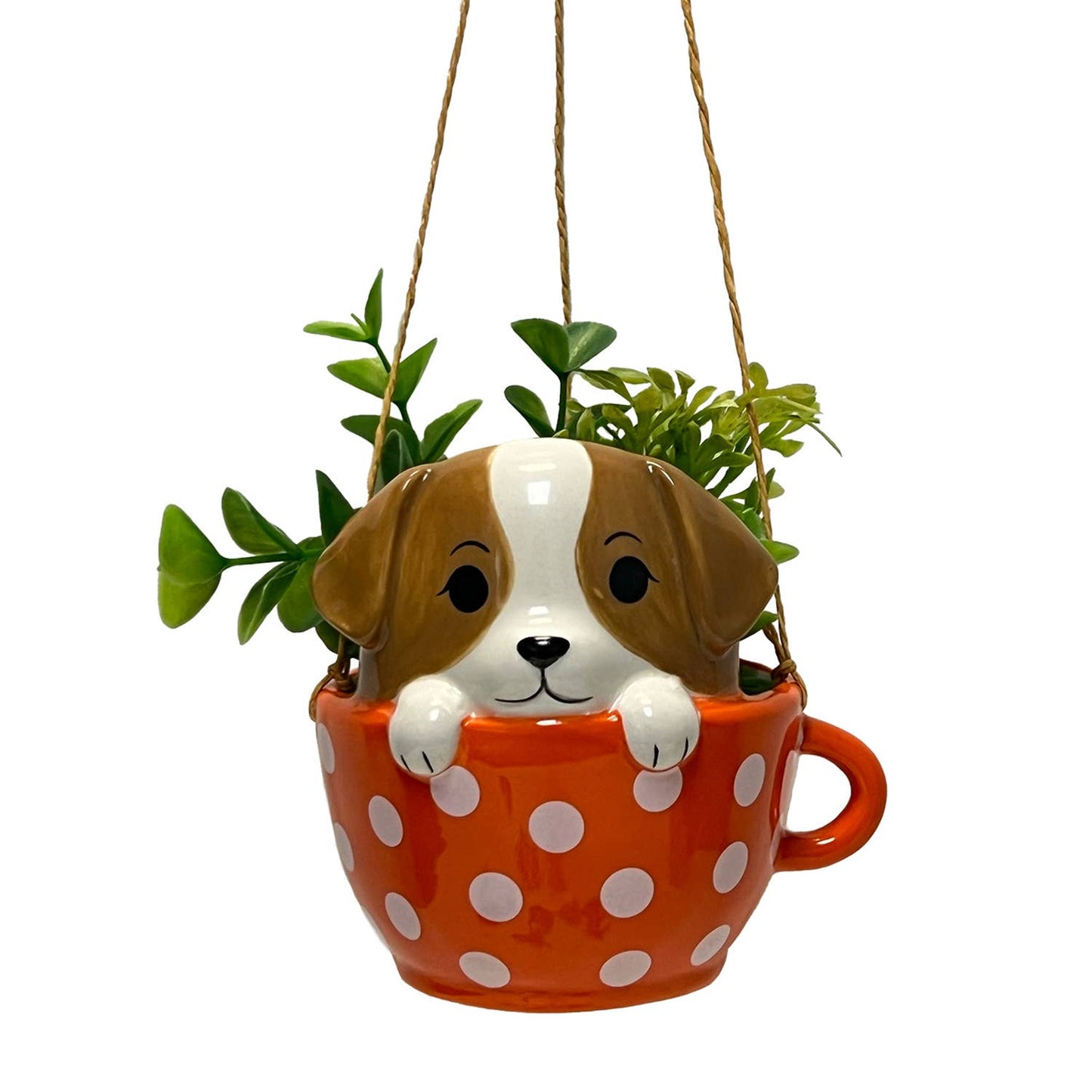 Pups In Cups Mini Hanging Planters - Ziya Blue