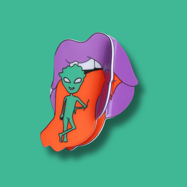 Purple Lips Alien Hair Claw - Ziya Blue