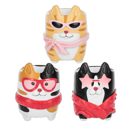 Purrfectly Chic Cat Planters 🐱🌿 - Ziya Blue