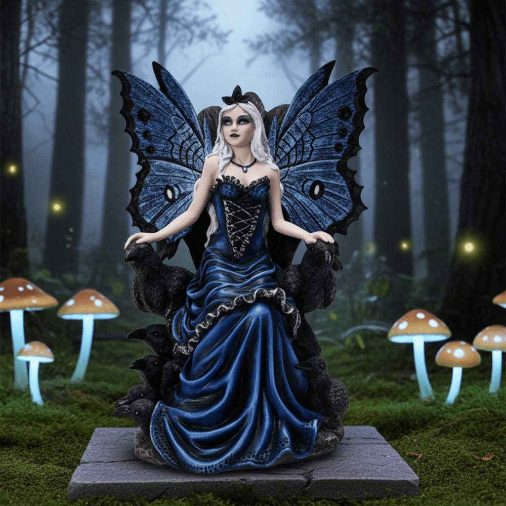 Queen of the Crows Fairy Statue - Ziya Blue