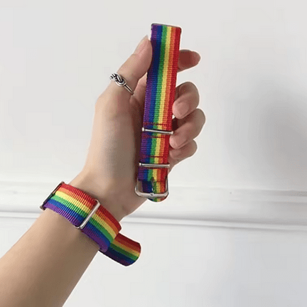 Rainbow Nylon Bracelet - Ziya Blue