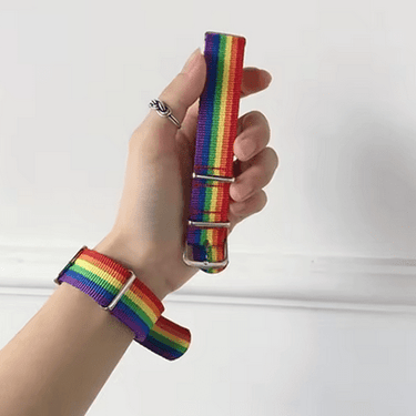 Rainbow Nylon Bracelet - Ziya Blue