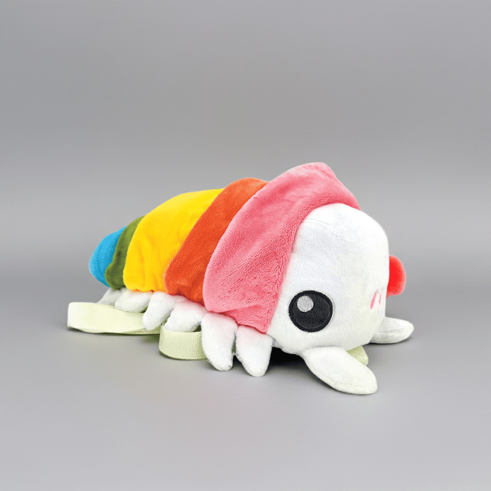 Rainbow Roly Poly Plush Backpack - Ziya Blue