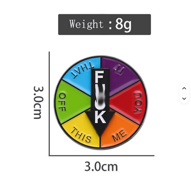 Rainbow Spinner Enamel Pin - Ziya Blue