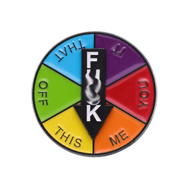 Rainbow Spinner Enamel Pin - Ziya Blue