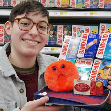 Red Blood Cell (Erythrocyte) Plush - Ziya Blue