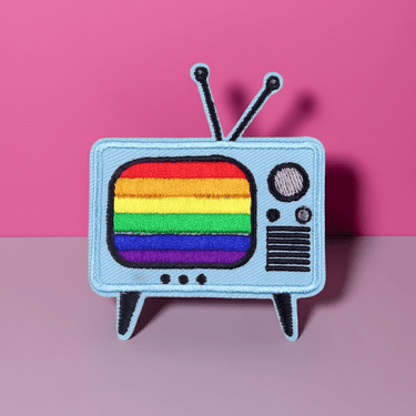 Retro blue tube TV Patch - Ziya Blue