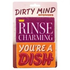 Rinse Charming/You're A Dish Sponge Set - Ziya Blue