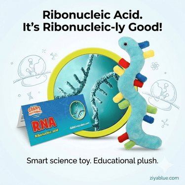 RNA (Ribonucleic Acid) Plush – 7" GIANTmicrobes Molecular Biology Toy - Ziya Blue