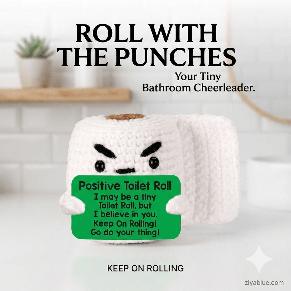 Roll with It: Positive Vibes Crochet Toilet Roll! 🎉🧻 - Ziya Blue