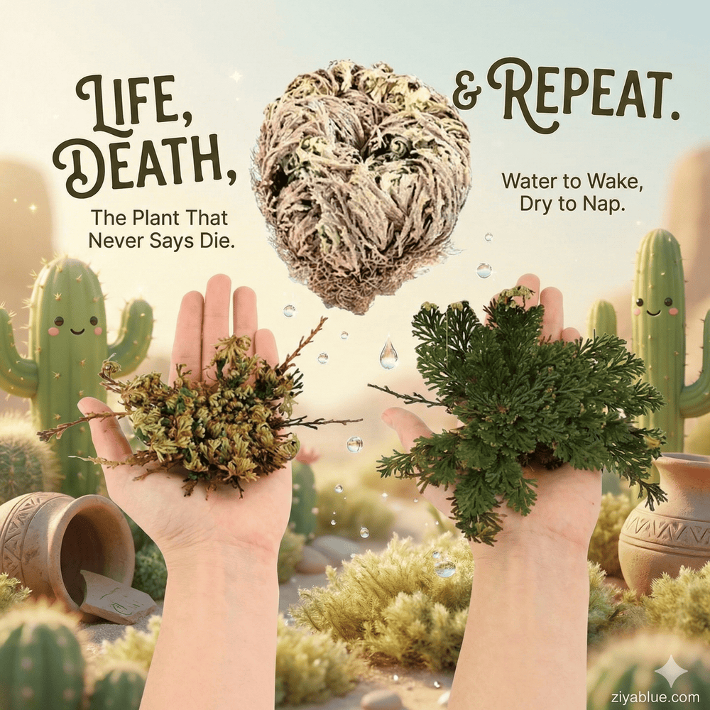 Rose Flower of Jericho – The "Resurrection Plant" (Infinite Second Chances) - Ziya Blue