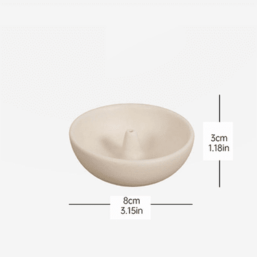 Round Ceramic Incense Holder - Ziya Blue