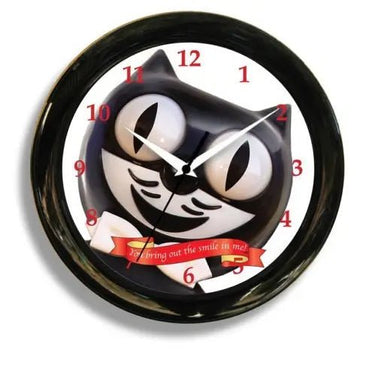 Round Kit Cat Clock - 12" - Ziya Blue