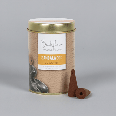 Sandalwood Jumbo Backflow Incense Cones - Ziya Blue