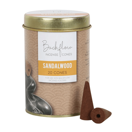 Sandalwood Jumbo Backflow Incense Cones - Ziya Blue