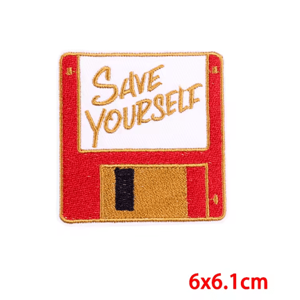Save Yourself Floppy Disk Patch - Ziya Blue