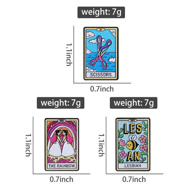 Scissor Sisters Tarot Pin - Ziya Blue